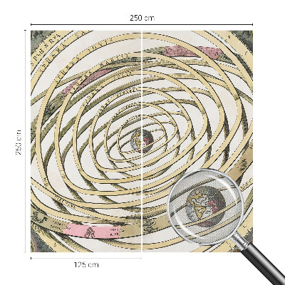 Papel mural texturado decorativo espiral cósmica