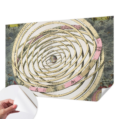 Papel mural texturado decorativo espiral cósmica