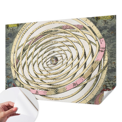 Papel mural texturado decorativo espiral cósmica