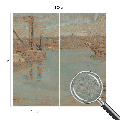 Mural de pared con estampado hermoso Vistas del puerto