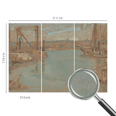 Mural de pared con estampado hermoso Vistas del puerto