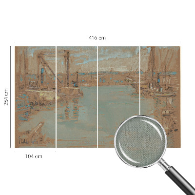 Mural de pared con estampado hermoso Vistas del puerto