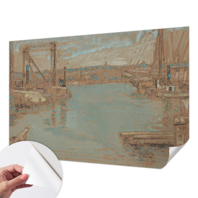 Mural de pared con estampado hermoso Vistas del puerto