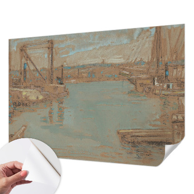 Mural de pared con estampado hermoso Vistas del puerto