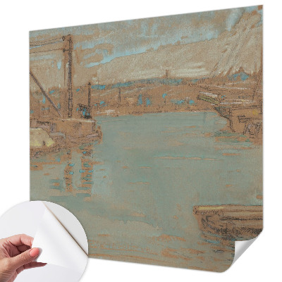 Mural de pared con estampado hermoso Vistas del puerto