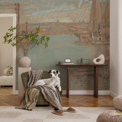 Mural de pared con estampado hermoso Vistas del puerto