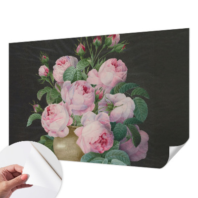 Mural de pared con estampado hermoso con motivo floral elegante