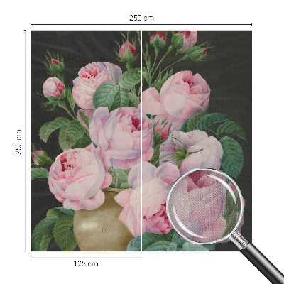Mural de pared con estampado hermoso con motivo floral elegante