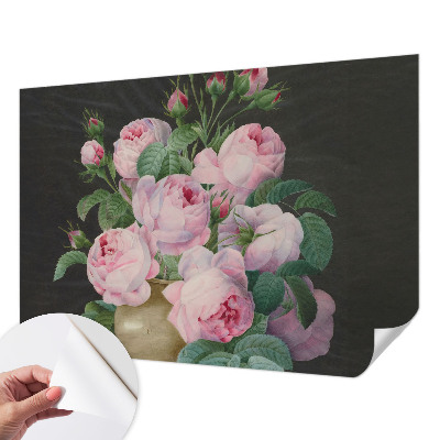 Mural de pared con estampado hermoso con motivo floral elegante