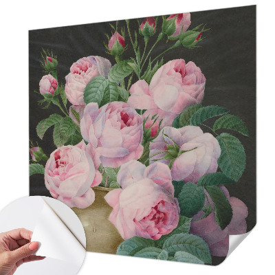 Mural de pared con estampado hermoso con motivo floral elegante