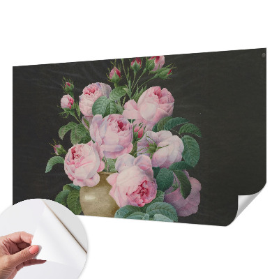 Mural de pared con estampado hermoso con motivo floral elegante