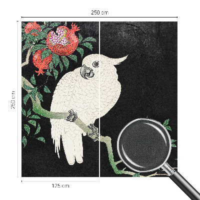 Papel mural texturado decorativo Loro granado