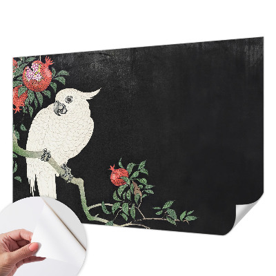 Papel mural texturado decorativo Loro granado