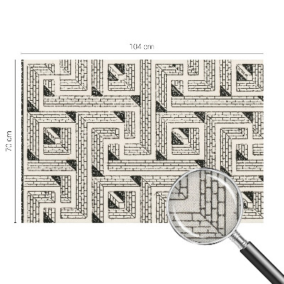 Papel mural con patrón decorativo laberinto de ladrillos