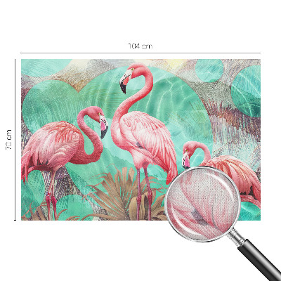Fotomural decorativo para cabecero de cama con diseño de aves exóticas