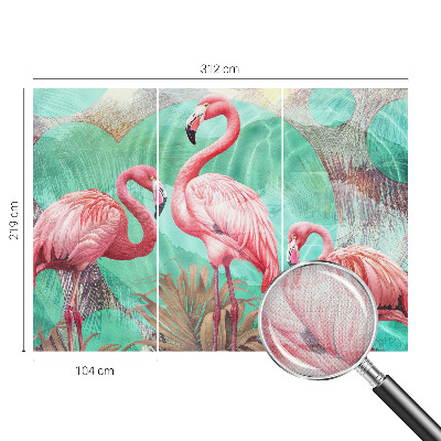 Fotomural decorativo para cabecero de cama con diseño de aves exóticas