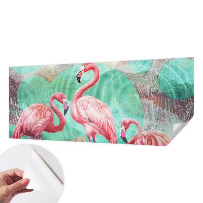 Fotomural decorativo para cabecero de cama con diseño de aves exóticas