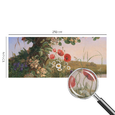 Fotomural decorativo para cabecero de cama con diseño Idilio floral