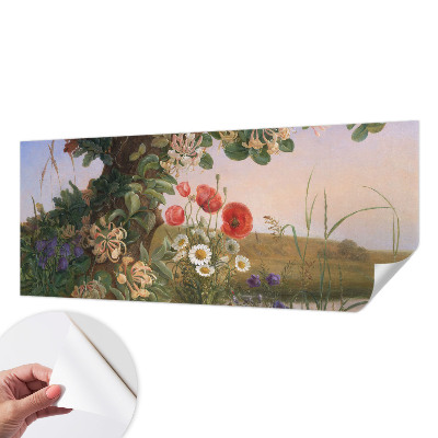 Fotomural decorativo para cabecero de cama con diseño Idilio floral