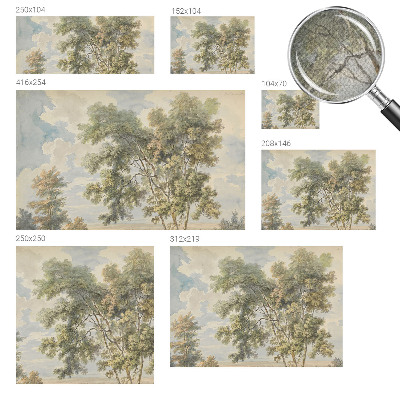Fotomural decorativo para cabecero de cama con diseño de naturaleza romántica