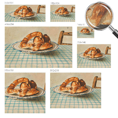 Mural de pared con estampado hermoso productos horneados de la cocina