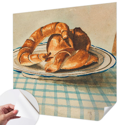 Mural de pared con estampado hermoso productos horneados de la cocina