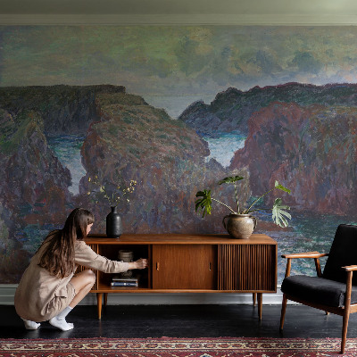 Papel mural con patrón decorativo Costa rocosa