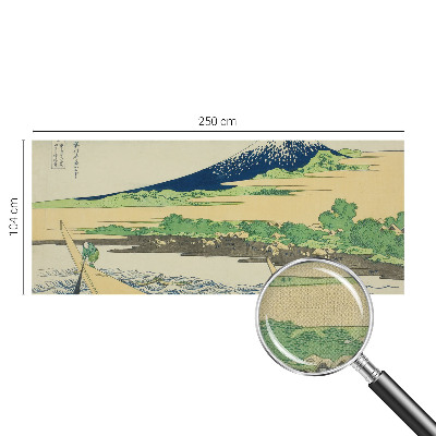 Papel mural con patrón decorativo con motivo de panorámica de montaña