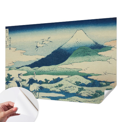 Papel mural texturado decorativo Grullas y montañas