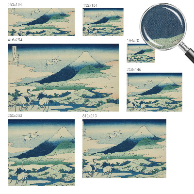 Papel mural texturado decorativo Grullas y montañas