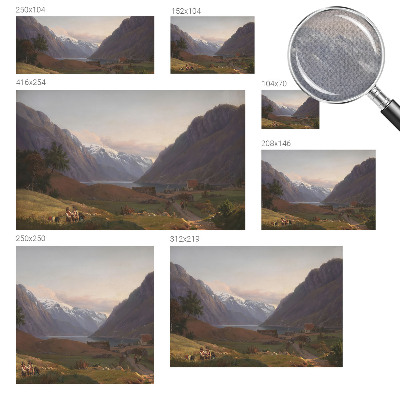 Mural de pared con estampado hermoso Panorama de montaña