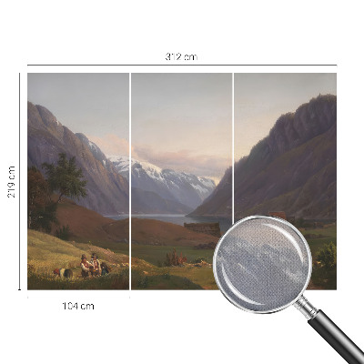 Mural de pared con estampado hermoso Panorama de montaña