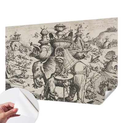 Fotomural decorativo para cabecero de cama Una batalla grotesca