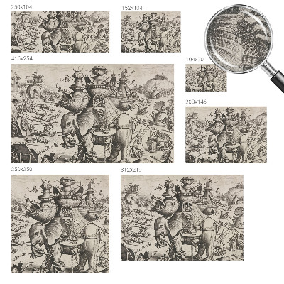 Fotomural decorativo para cabecero de cama Una batalla grotesca