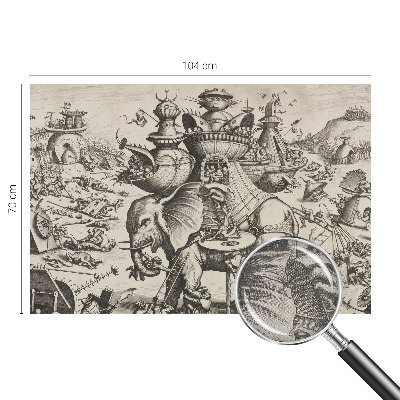 Fotomural decorativo para cabecero de cama Una batalla grotesca