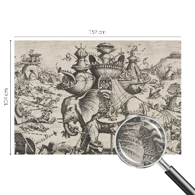 Fotomural decorativo para cabecero de cama Una batalla grotesca