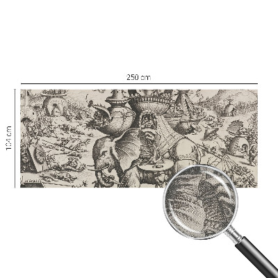 Fotomural decorativo para cabecero de cama Una batalla grotesca