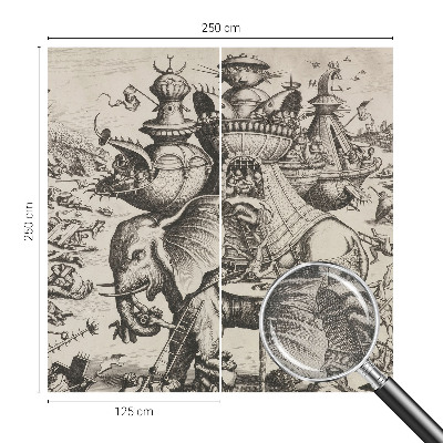 Fotomural decorativo para cabecero de cama Una batalla grotesca