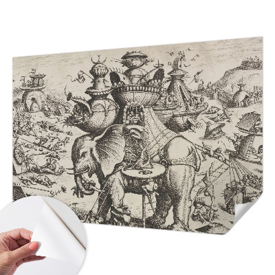 Fotomural decorativo para cabecero de cama Una batalla grotesca