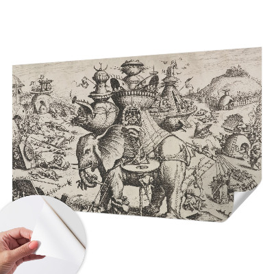 Fotomural decorativo para cabecero de cama Una batalla grotesca