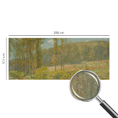 Papel mural con patrón decorativo paisaje forestal