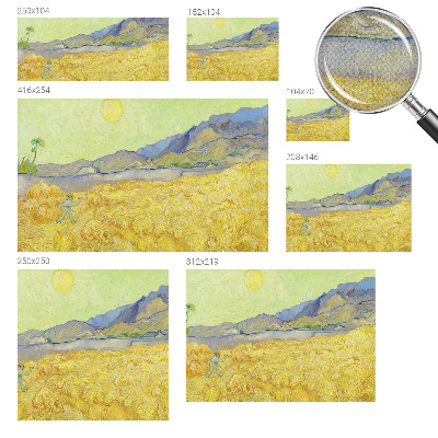 Mural de pared con estampado hermoso Campo de trigo