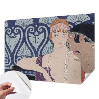 Mural de pared con estampado hermoso con diseño que representa a una pareja de artistas