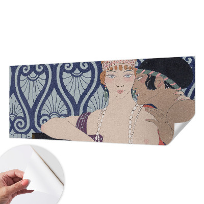 Mural de pared con estampado hermoso con diseño que representa a una pareja de artistas