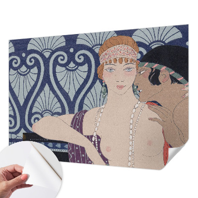 Mural de pared con estampado hermoso con diseño que representa a una pareja de artistas