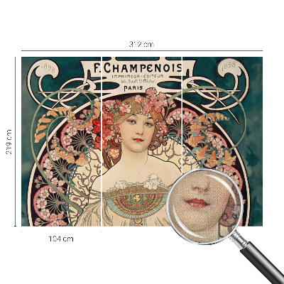 Papel mural texturado decorativo Simetría floral