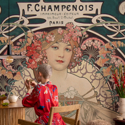 Papel mural texturado decorativo Simetría floral