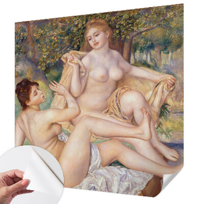 Papel mural con patrón decorativo con ilustración de mujeres descansando