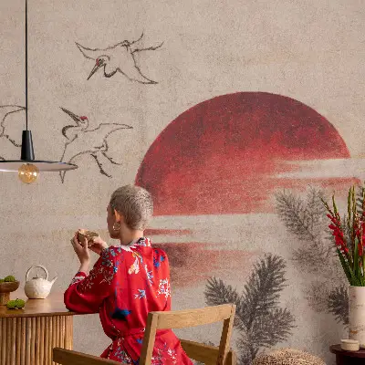 Papel mural texturado decorativo con diseño Bosque Este