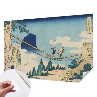 Mural de pared con estampado hermoso con un diseño de puente de montaña
